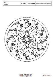 Mandala boyama sayfaları